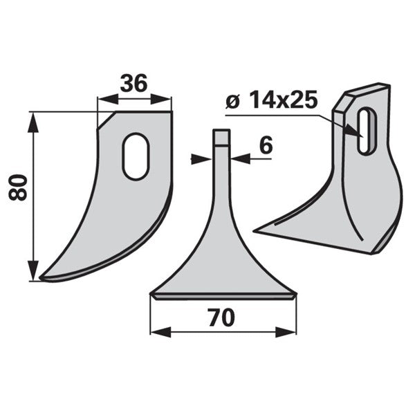 Schlaghammer T18004085 zu Maschio Mulcher – Hämmer für Mulcher Ersatzteil