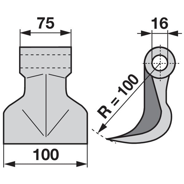 Schlaghammer zu Dragone Mulcher - Variante 1 – Hämmer für Mulcher Ersatzteil