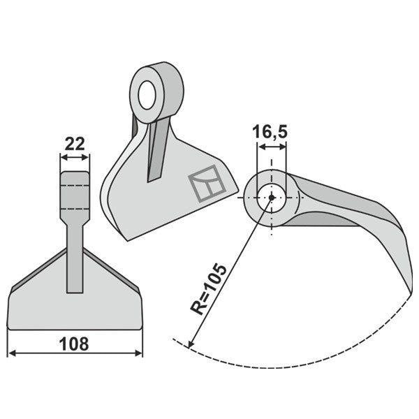 Schlaghammer zu Perfect Mulcher – Hämmer für Mulcher Ersatzteil