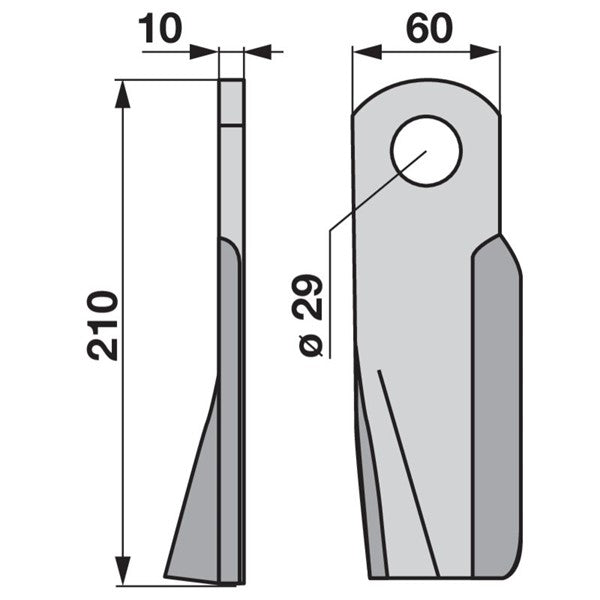 Schlegel links zu Fischer Mulcher – Mulcher Ersatzteil