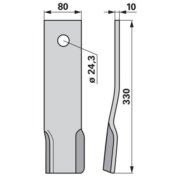 Schlegel rechts 453251 zu Humus Mulcher – Mulcher Ersatzteil