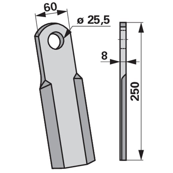 Schleglemesser 0901019 zu Ferri Mulcher – Mulcher Ersatzteil