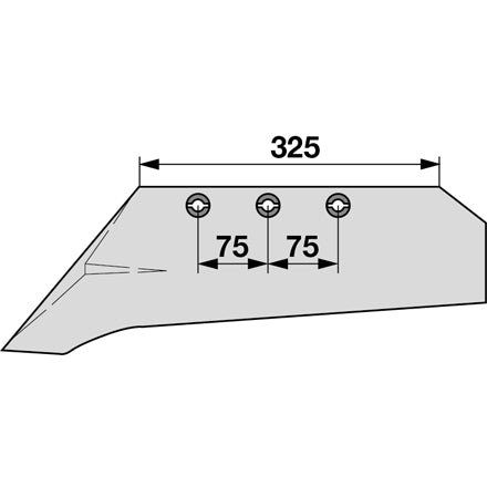Schnabelschar links SS 1090-3 zu Gassner – Schare Ersatzteil