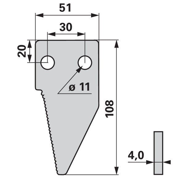 Schneidplatte rechts und links ESM 2312040 – Klingen für Scheibenmähwerk Ersatzteil