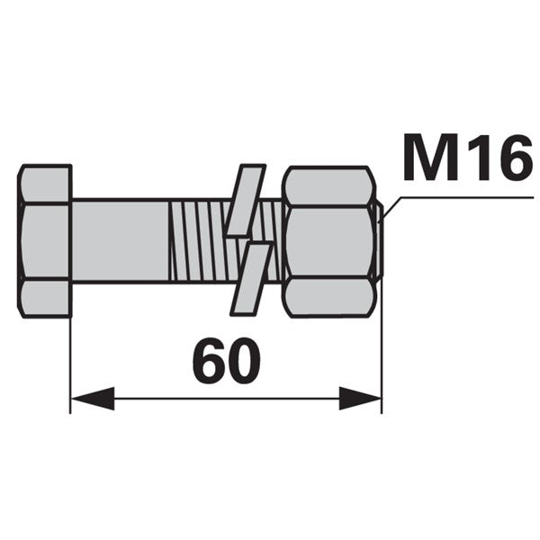 Schraube zu Mulcher M16 x 2 – Mulcher Ersatzteil
