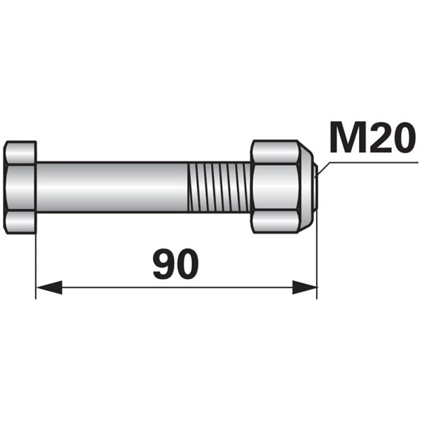Schraube zu Mulcher M20 x 2,5 - Variante 1 – Mulcher Ersatzteil