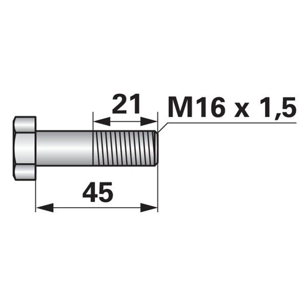 Schraube für Keiselegge M 16x1,5x45 – Schrauben Ersatzteil
