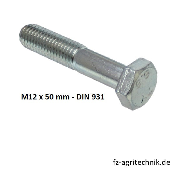 Sechskantschraube M12 x 50 mm - 103.091 zu Pöttinger – Schrauben Ersatzteil