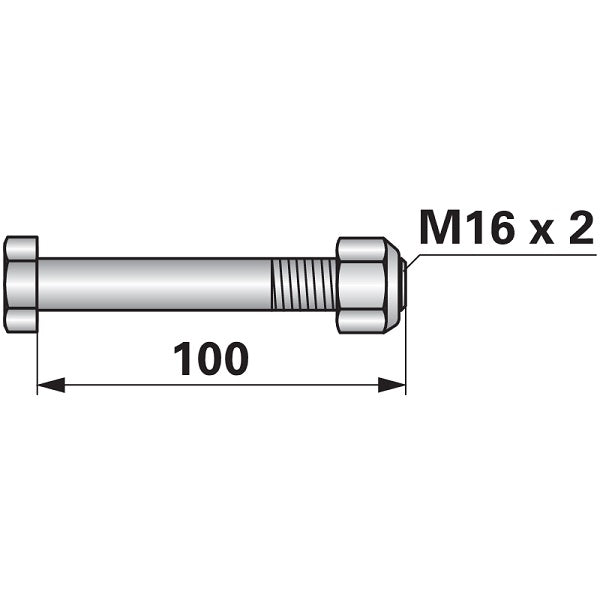 Schraube zu Mulcher M16 x 2 – Mulcher Ersatzteil