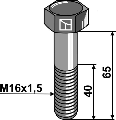 Sechskantschraube mit Feingewinde - M16x1,5X65 - 12.9 01.002.6917 zu Sauerburger