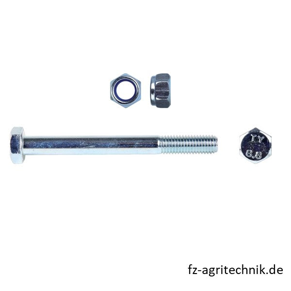 Sechskantschraube mit Schaft M 6 x30 mm DIN931 mit Mutter – Schrauben Ersatzteil