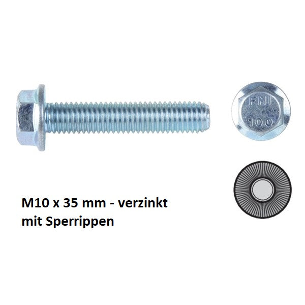 Sperr-Rippschraube M10 x 35 mm - 103.066 zu Pöttinger – Schrauben Ersatzteil