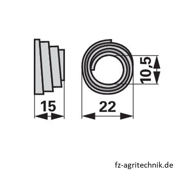 Spiralblattfeder 94638 zu Rapid – Landtechnik Ersatzteil