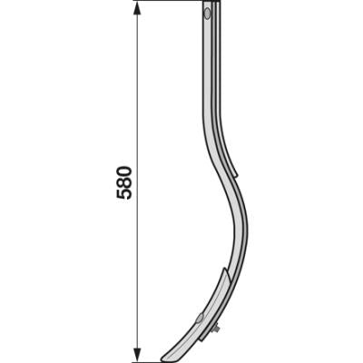 Spurlockererzinke komplett 32x10x580 zu Isaria – Grubber Zinken Ersatzteil