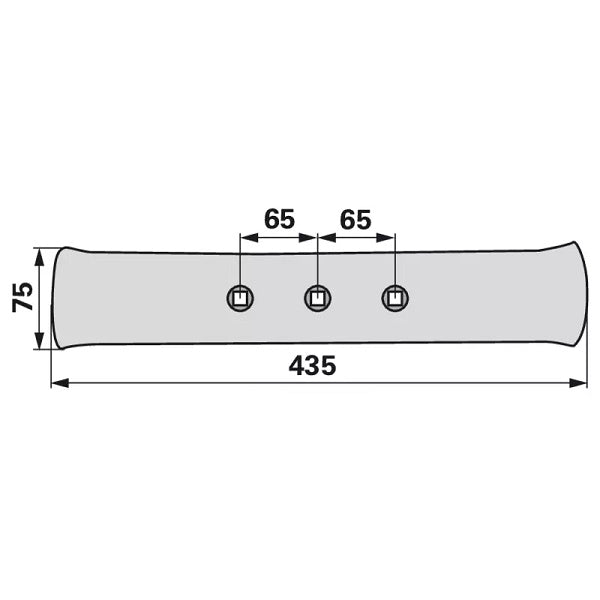 Stahlschar - 435x75 mm – Bodenbearbeitung Ersatzteil