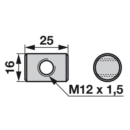 Steyr Zylindermutter verzinkt M12 x 1,5 mm 1180720077 – Schrauben Ersatzteil