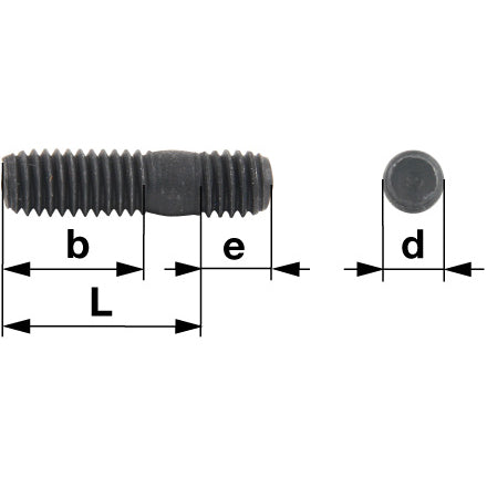 Stehbolzen M10 x 35 mm, Güte 8.8 Stahl blank, DIN939 – Schrauben Ersatzteil