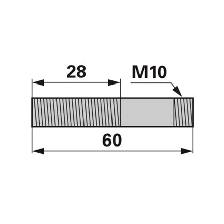 Stehbolzen M10 x 50 mm, Güte 8.8 Stahl blank, DIN939 – Schrauben Ersatzteil