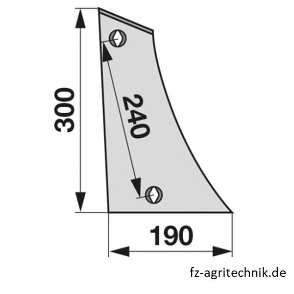 Streichblechkante rechts STB 40000 zu Eberhardt – Pflug Ersatzteil