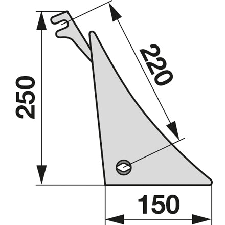 Streichblechkante rechts 301668 zu Eberhardt – Pflug Ersatzteil