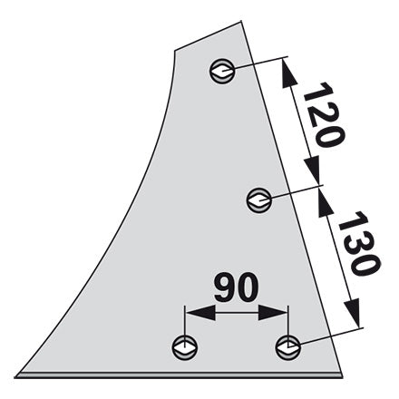 Mollblechkante links H0403530 zu Kuhn, Huard – Mollbleche Ersatzteil