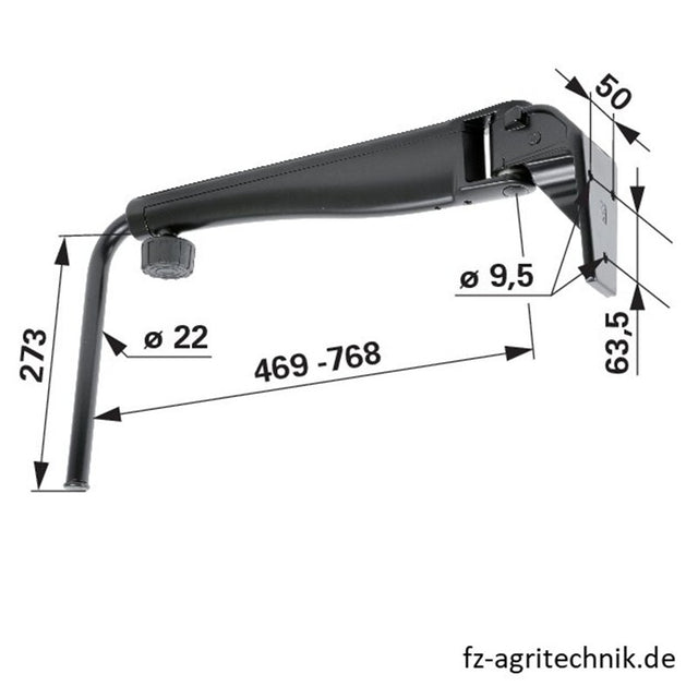 Teleskopspiegelhalter links 376953A1 zu Case IH