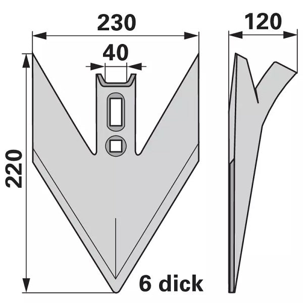 Turboschar - Arbeitsbreite 230 mm – Schare Ersatzteil