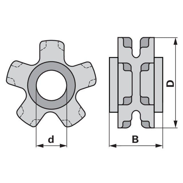 Umlenkrolle S0107.0011 offen - 10 x 31 mm - AD 108 x ID 30 mm - zu Pöttinger