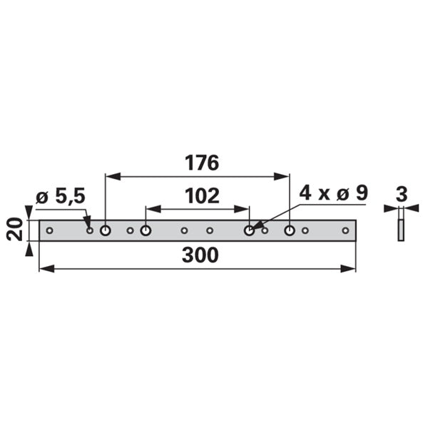 Verstärkungsleiste L 300 mm ESM 3740190 - Variante 1 – Ernte Ersatzteil