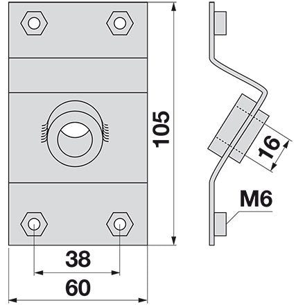 Vogel&Noot Lagerhalter oben FG2.258.00 – Halter für Balkenmäher Ersatzteil