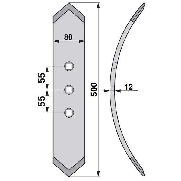Vorschar - Arbeitsbreite 80 mm – Vorschäler Ersatzteil