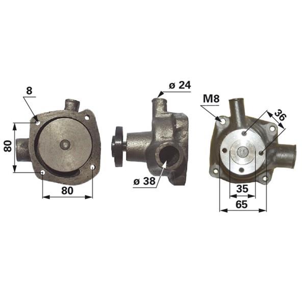 Wasserpumpe 7701022333 mit Dichtung zu Renault