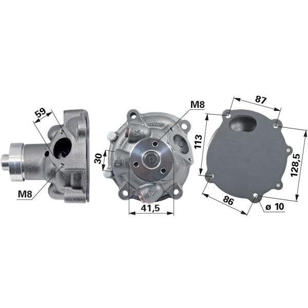 Wasserpumpe 99454833 zu Ford