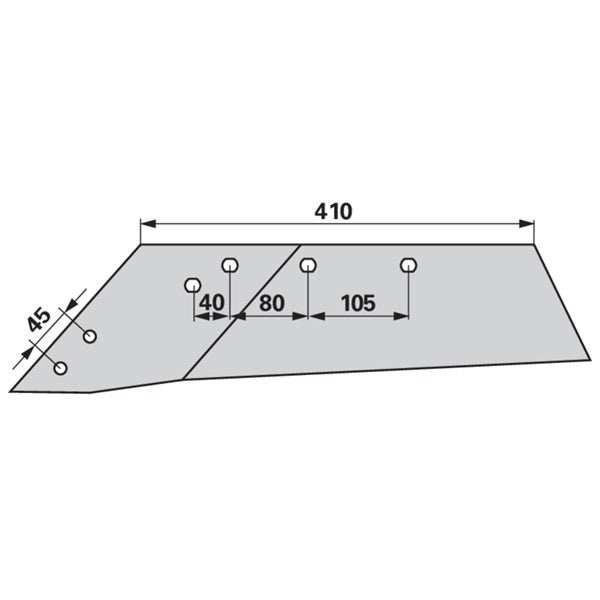 Wechselspitzschar links DW 445 SL zu Regent – Schare Ersatzteil