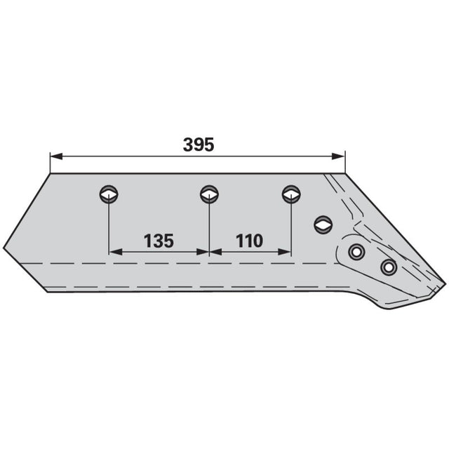 Wechselspitzschar 14 Zoll, rechts 622134 zu Kuhn, Huard – Schare Ersatzteil