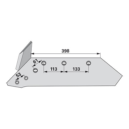Wechselspitzschar 16'' links mit Sech zu Kuhn, Huard – Schare Ersatzteil