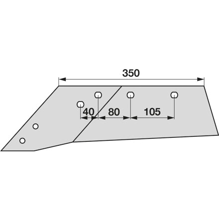 Wechselspitzschar links DW 435 SL zu Regent – Schare Ersatzteil