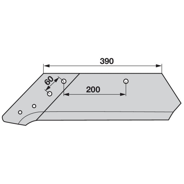 Wechselspitzschar links 622141 zu Kuhn, Huard – Grubber Schare Ersatzteil