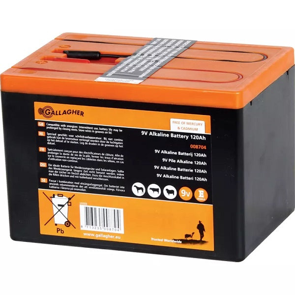 Weidezaunbatterie 9V, 120Ah - Gallagher Alkaline – Elektrik Ersatzteil
