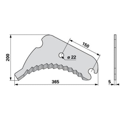Messer 0982.21.01.00 zu Welger – Messer für Ladewagen Ersatzteil