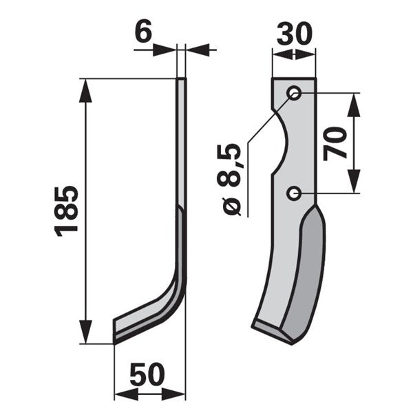 Winkelmesser links zu Breviglieri 1583/ 11076 – Fräse Ersatzteil