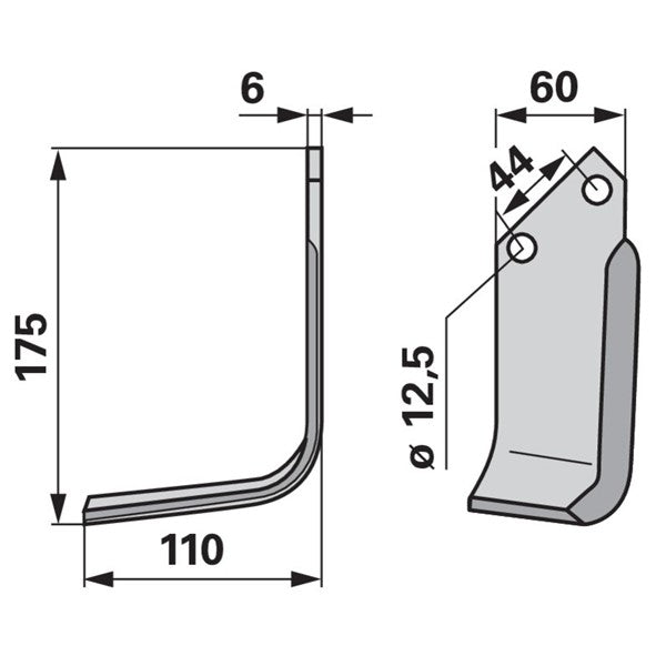 Winkelmesser links zu Celli 522603 – Fräse Ersatzteil
