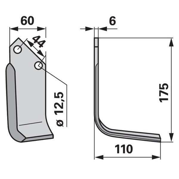 Winkelmesser rechts zu Celli 522602 – Fräse Ersatzteil
