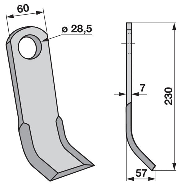 Y-Messer 000185 zu Cabe Mulcher – Messer für Mulcher Ersatzteil