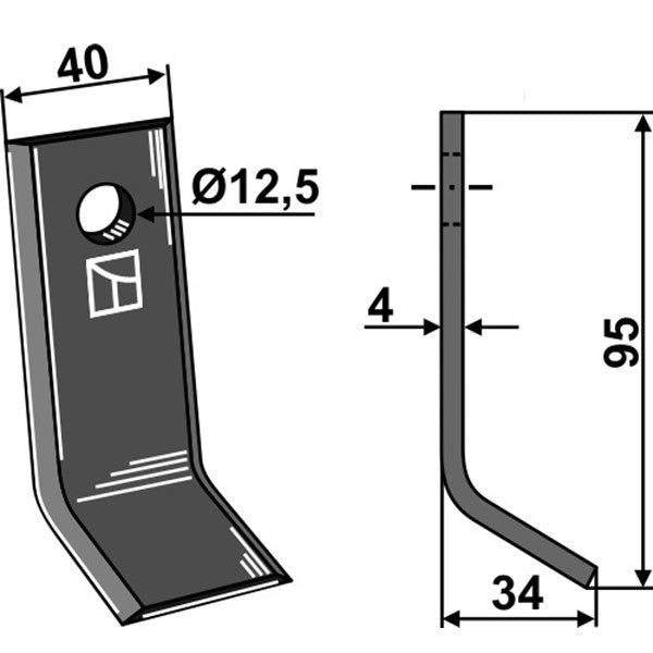 Y-Messer 79084 zu Agria Mulcher – Landtechnik Ersatzteil