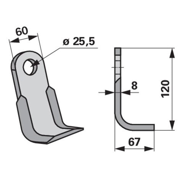 Y-Messer zu Sicma Miglianico Mulcher