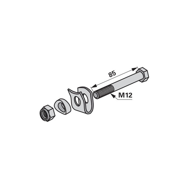 Zinkenhalter 16606401 - M12 x 85 mm - zu Deutz – Deutz Ersatzteile Ersatzteil