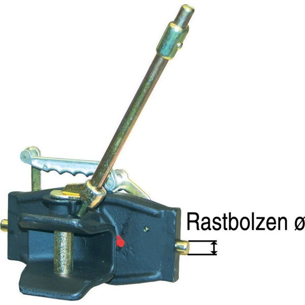 Zugmaul höhenverstellbar, manuell, 309 mm, Bolzen 31 mm Rastbolzen 22 mm – Anhängertechnik Ersatzteil