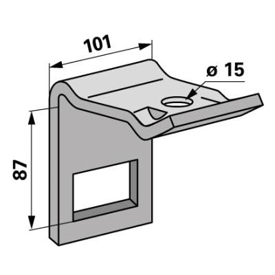 Zinkenhalter für Rahmen 80x80mm zu Köckerling – edit Ersatzteil