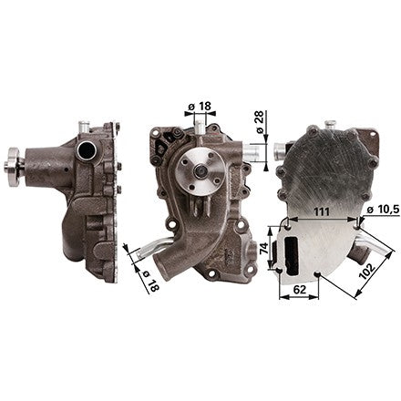 Wasserpumpe 0.007.0595.4/30 zu Lamborghini – Wasserpumpen Ersatzteil